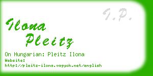 ilona pleitz business card